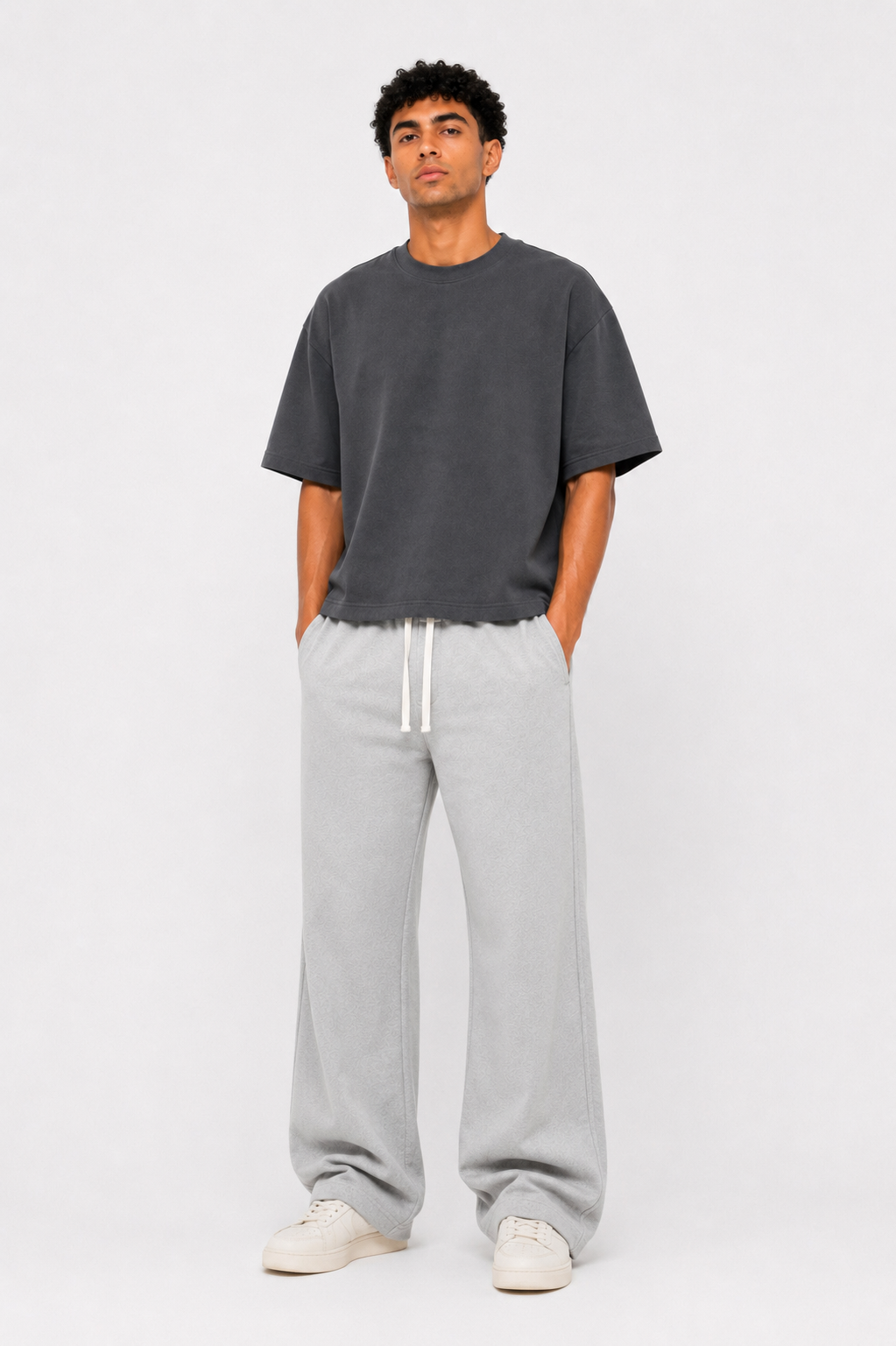 Box Fit Tee- Dark Gray