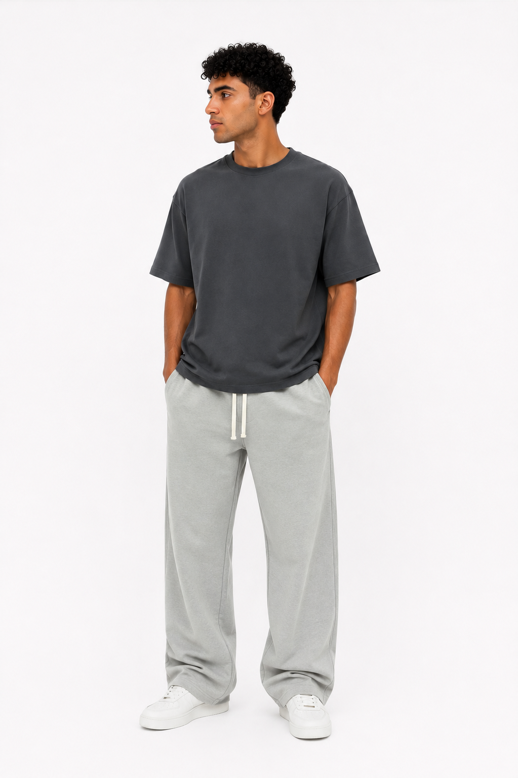 Oversized Tee — Dark gray