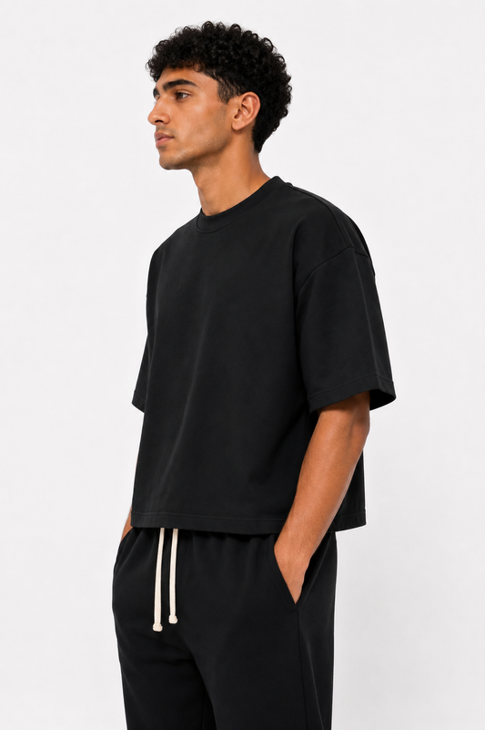 Box Fit Tee — Black