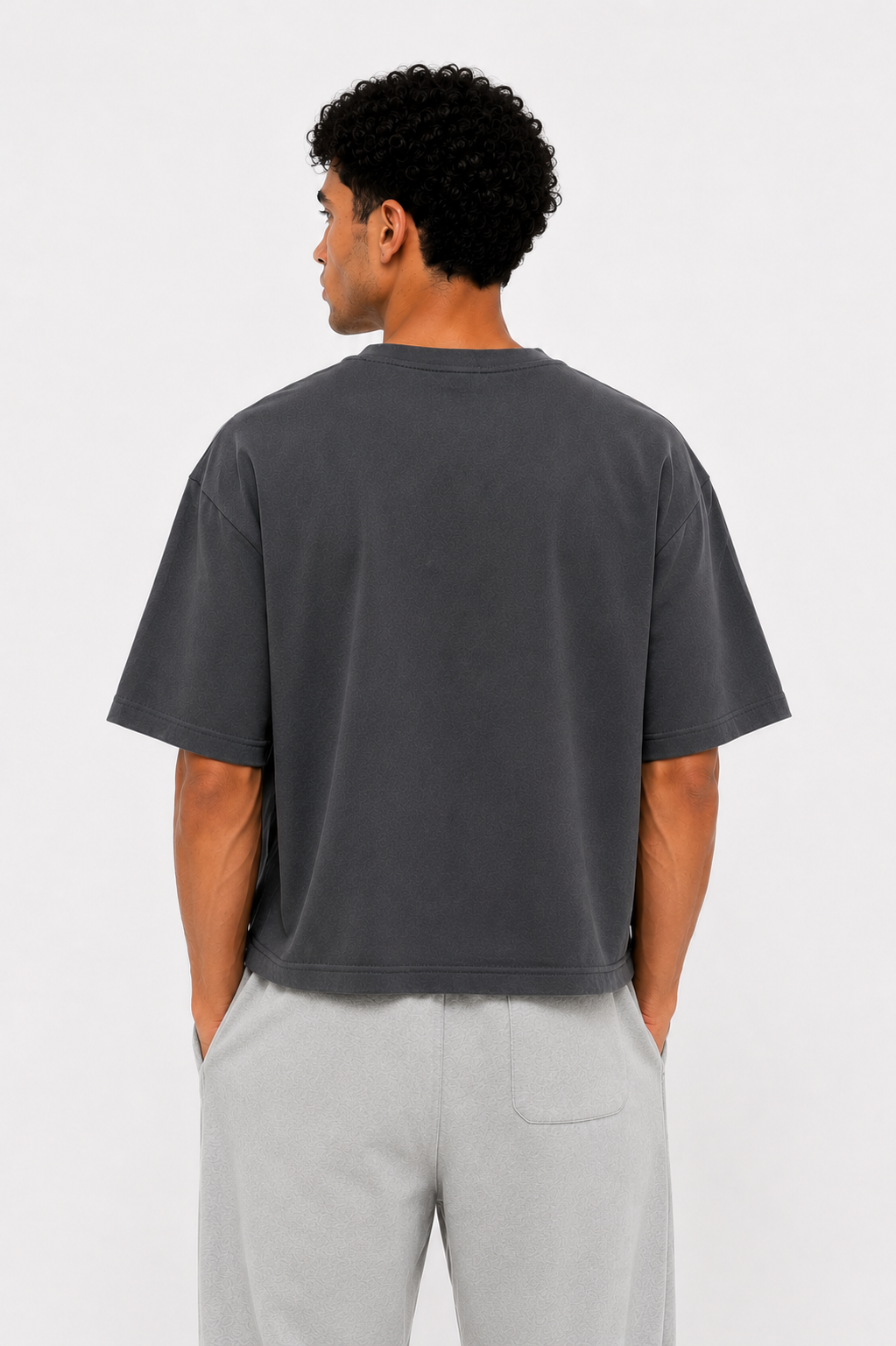 Box Fit Tee- Dark Gray