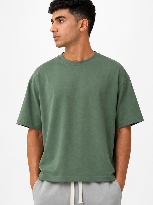 Olive Box Fit T-Shirt
