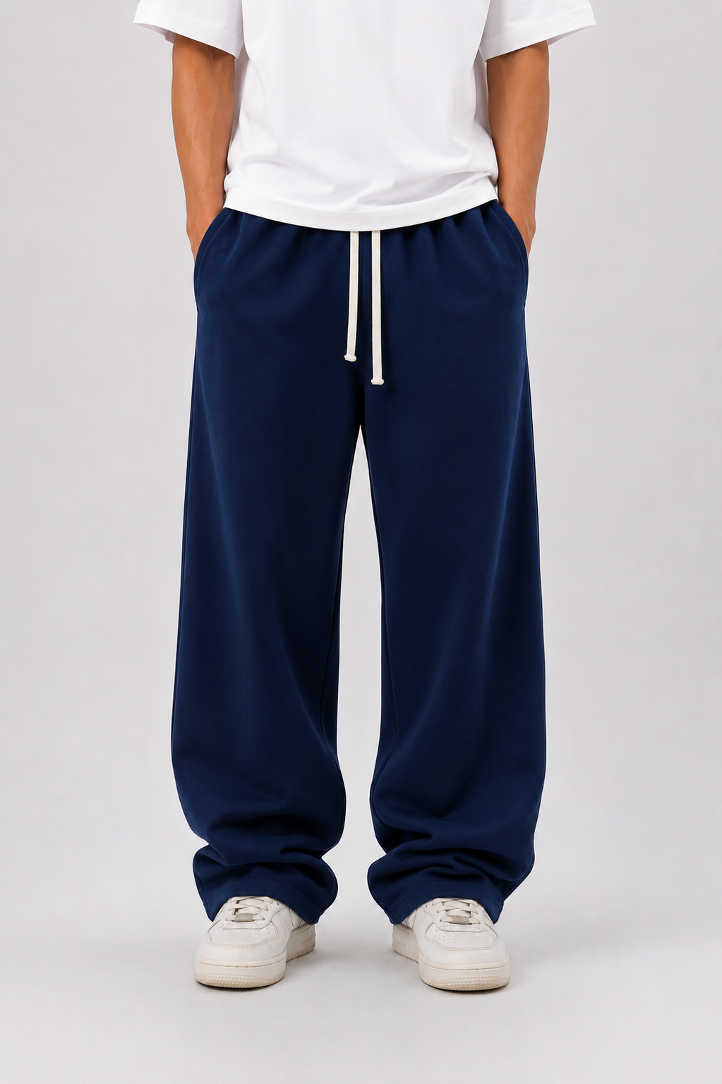 Wide Leg Pants — Navy